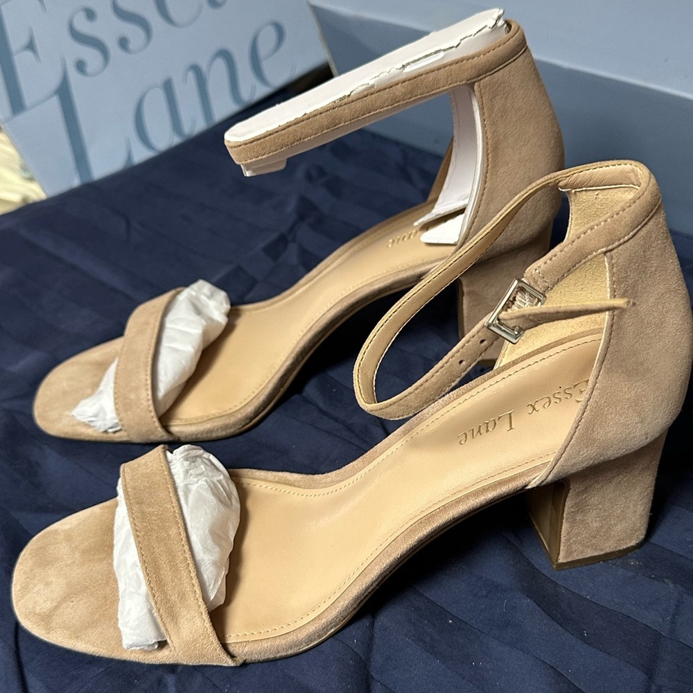 Essex Lane Beige Women's Heeled Sandals